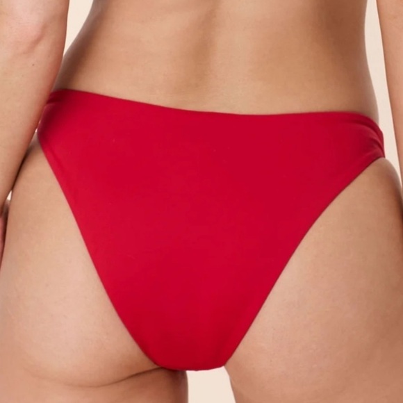 Andie Bikini Set Havana Top Cheeky Bottom Cherry Red Size M NWT - Picture 14 of 14